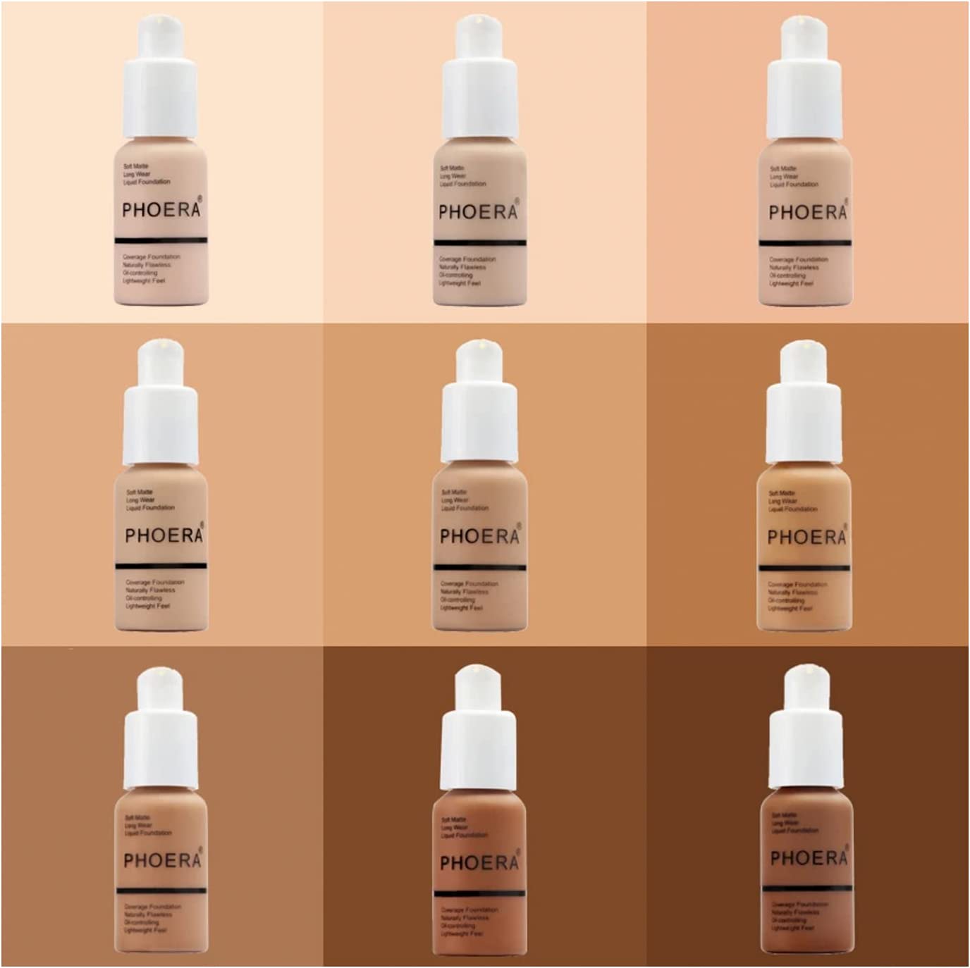 Base Matte Oil Control Phoera - Controle de Brilho e Longa Duração