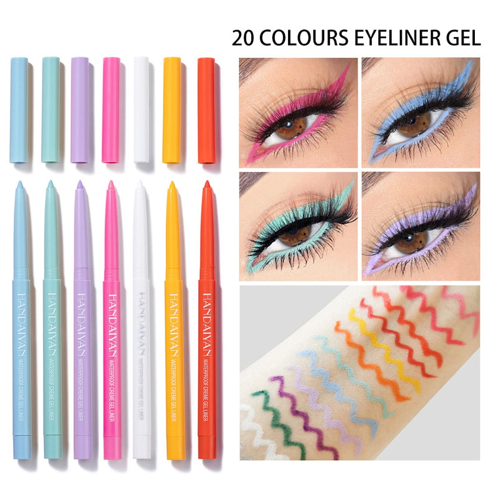 Kit Lápis Delineador em Gel - 20 Cores para Definir o Olhar