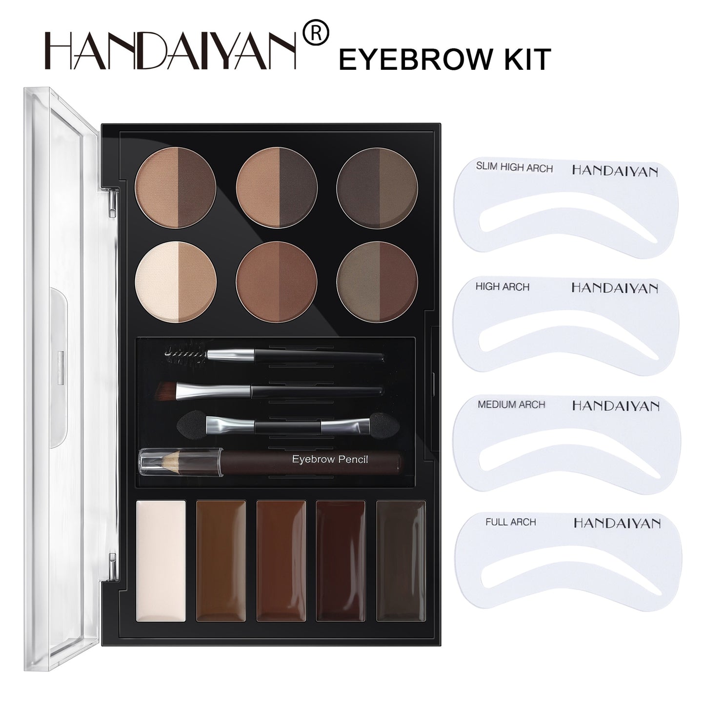 Kit de Sobrancelhas com Molde - Definição e Preenchimento Perfeitos