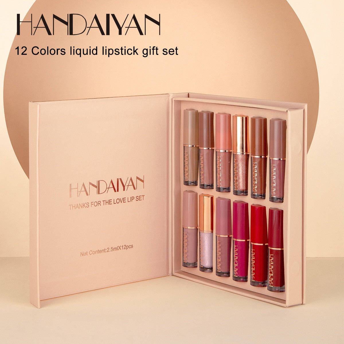 Kit com 12 Batons Matte - Longa Duração e à Prova D'água