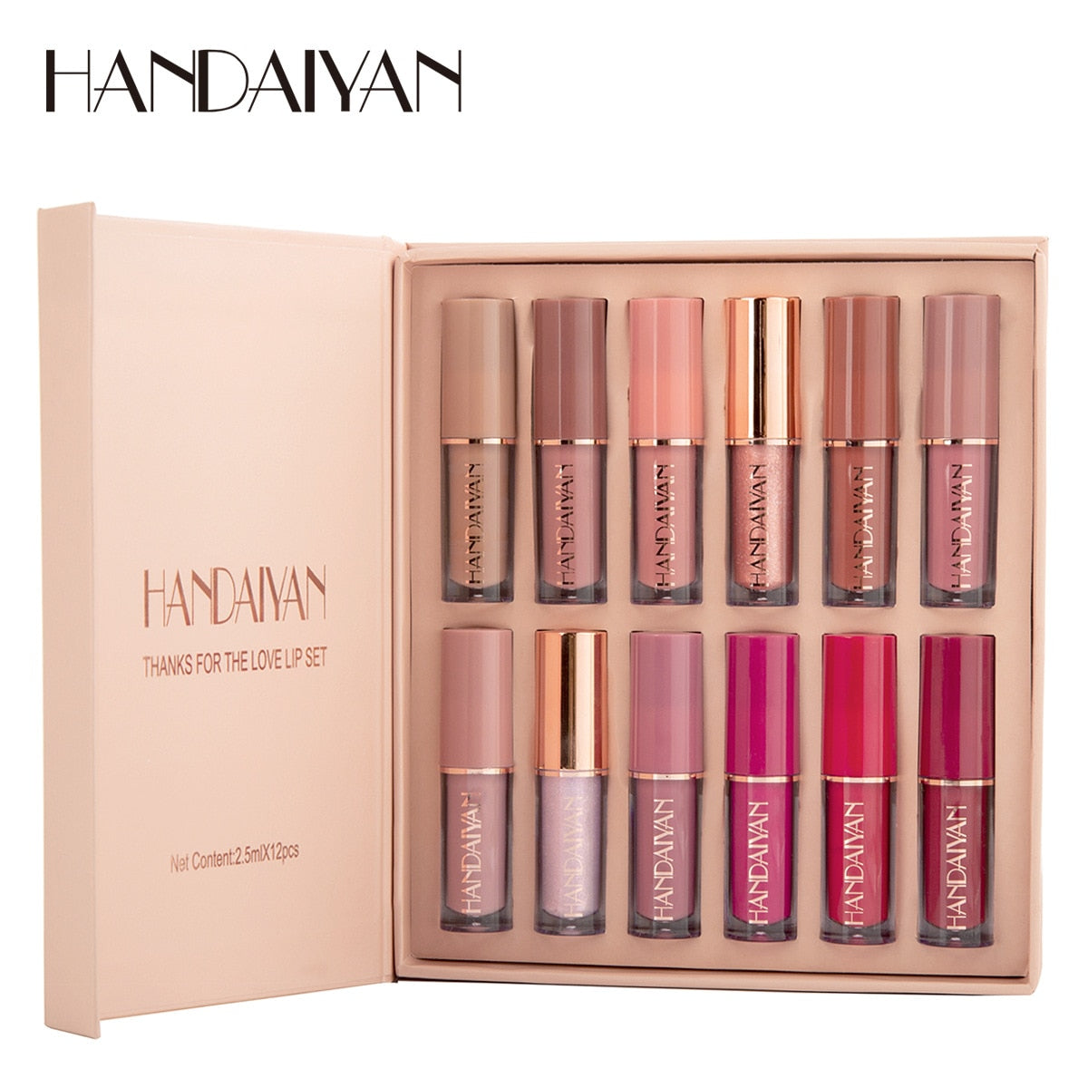 Kit com 12 Batons Matte - Longa Duração e à Prova D'água