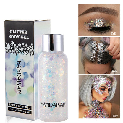 Glitter em Gel para Rosto e Corpo - Brilho Intenso para Todas as Ocasiões