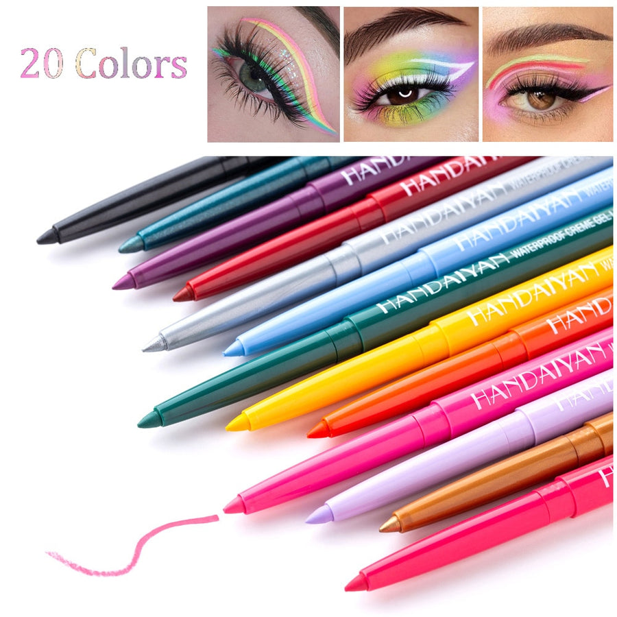 Kit Lápis Delineador em Gel - 20 Cores para Definir o Olhar